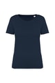 Dames T-shirt Ecologisch verwassen Native Spirit NS316 WASHED NAVY BLUE